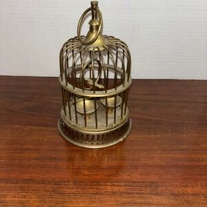 Vintage Brass Bird Cage | Miniature Decor |‎ Made in India Trinket Unusual
